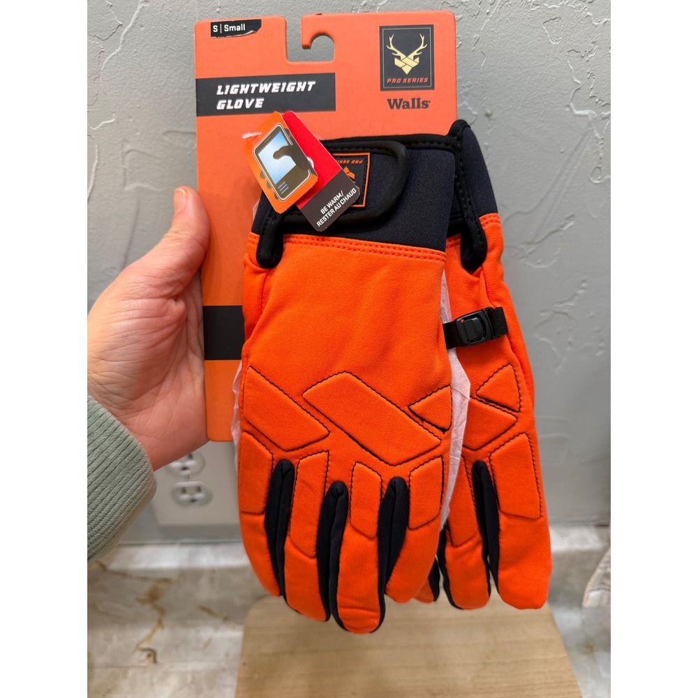 Walls Pro Series Lightweight‎ Orange Hunting Gloves Size Small Touchscreen NWT